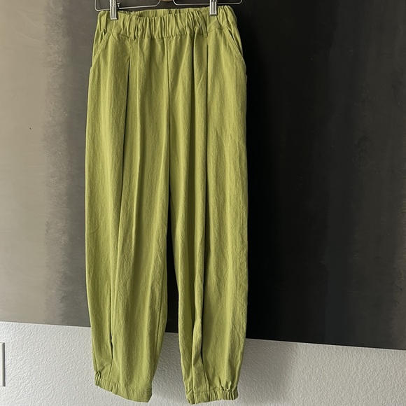 Rare Free People Remi Trousers Celery Green XS - Picture 2 of 13